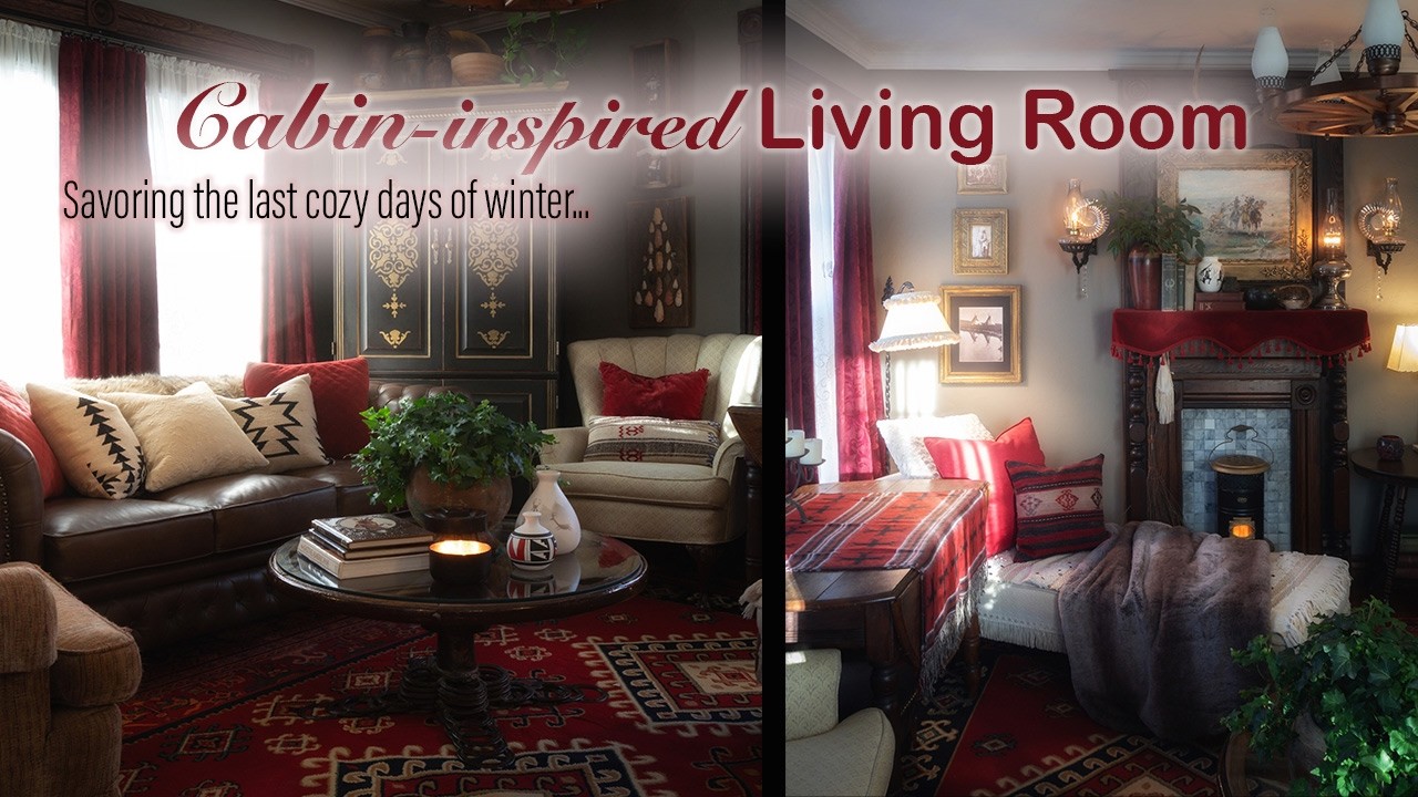 Уютная гостиная в стиле хижины | Последние дни зимы | Деревенский винтажный стиль