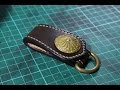 making a leather belt loop key ring