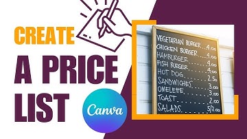 [NEW UPDATE] How to Make Price List on Canva