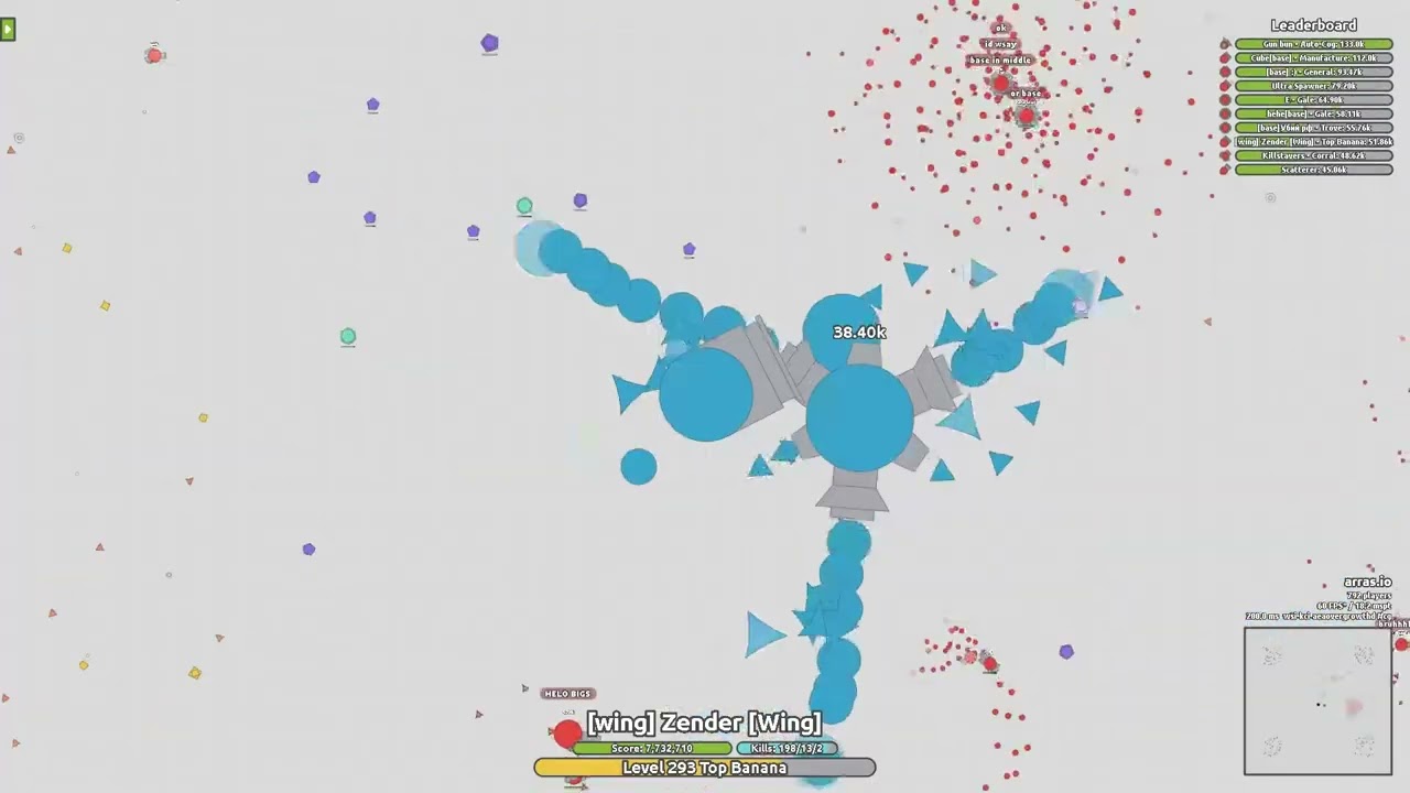 Arras.io 10m Top Banana (Growth Arms Race Duos)