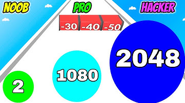 Multiballs Run 2048 - NOOB vs PRO vs HACKER