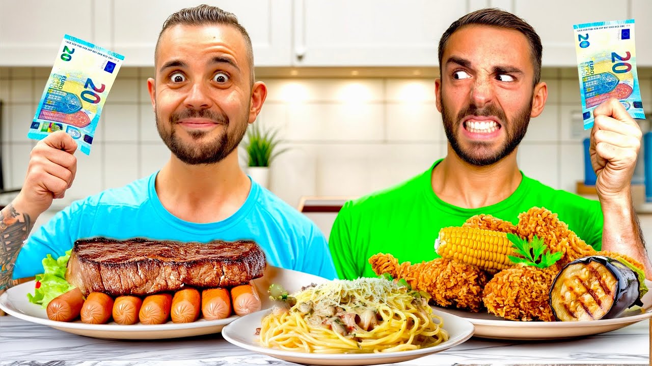 20€ A TESTA: chi cucina il MENÙ MIGLIORE?! vs Cicciogamer89