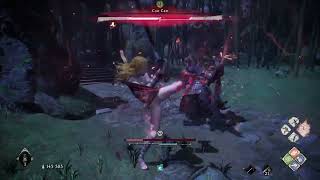 Zelda doing spin attack in Wo Long