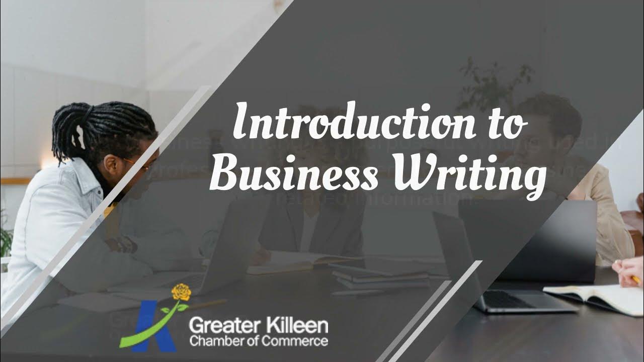 Introduction to Business Writing YouTube