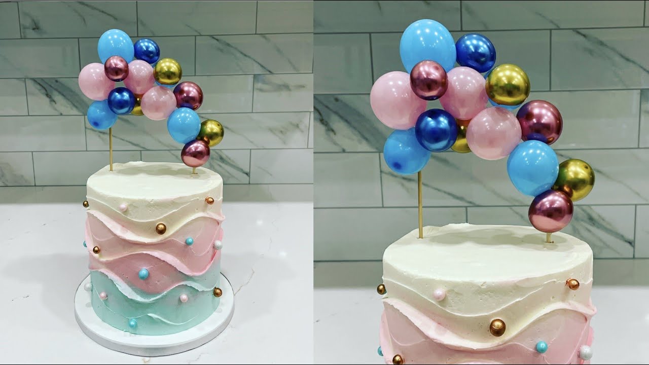 How to make a gender reveal wave cake | Cake trend | cake decorating tutorials | Sugarella Sweets