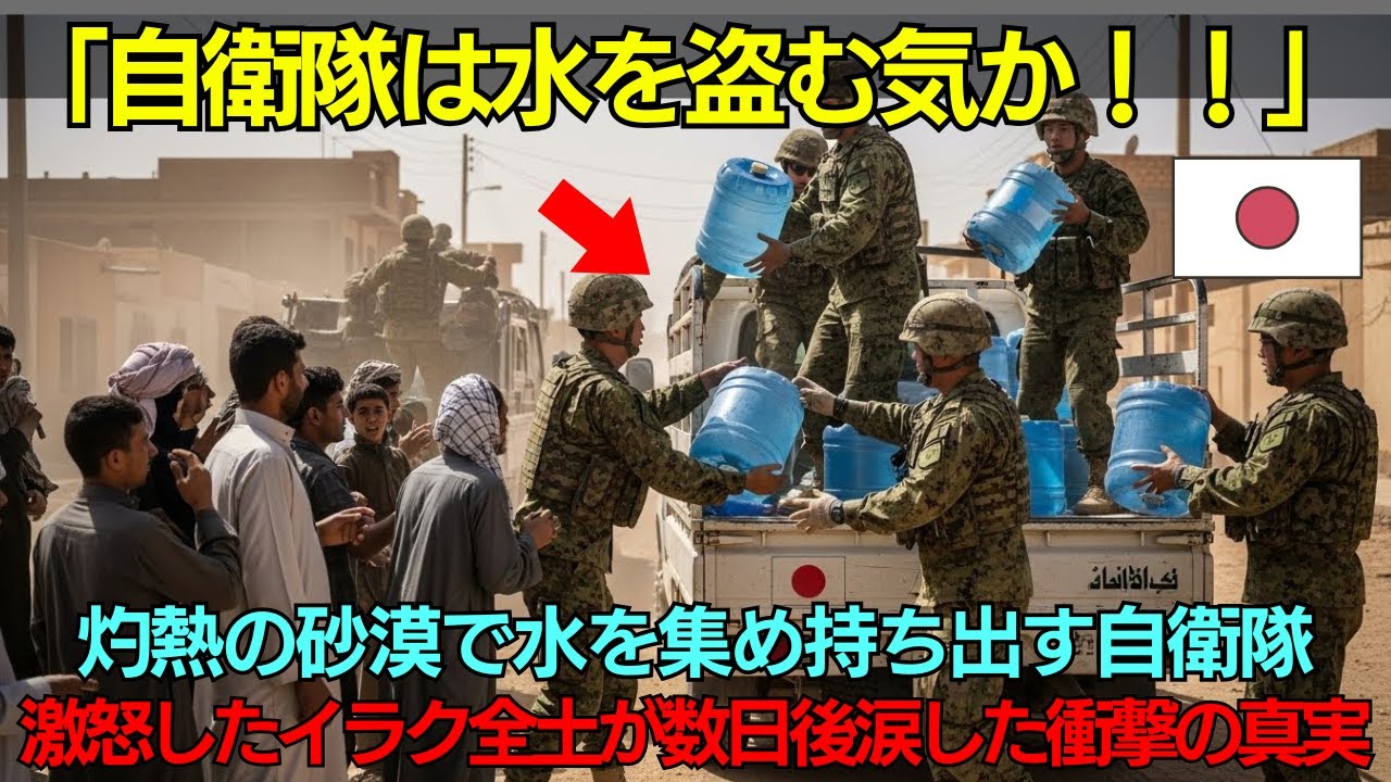 【海外の反応】「日本人は水を盗む気か⁉」罵倒され石を投げられた自衛隊…イラクで見せた行動に世界が涙した理由とは？