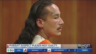 Gang member accused of stabbing 2 people near Kern County Fairgrounds pleads not guilty