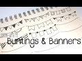 Draw Buntings and Banners for your planner / bullet journal | Doodle with Me