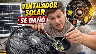 Así reparé un ventilador solar 