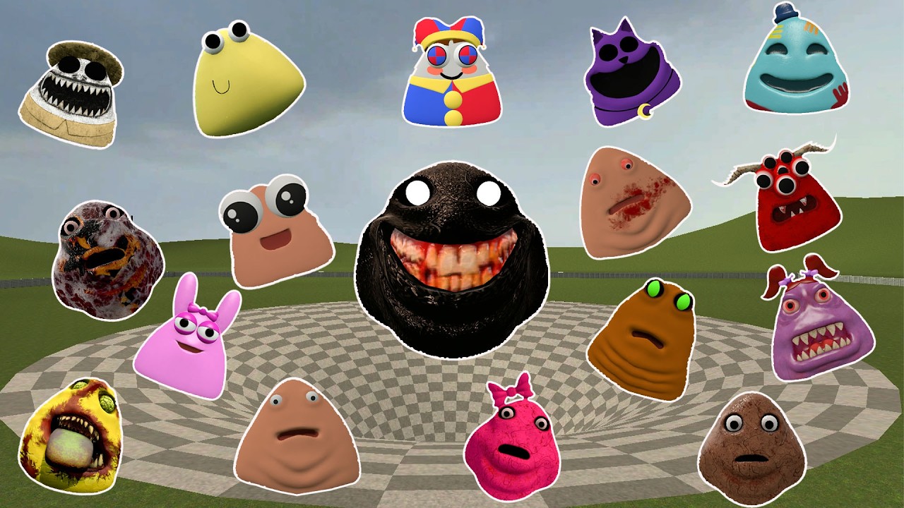 🌀SPARTAN KICKING POU BOU FAMILY FROM BOU'S REVENGE Of POU and SCARY PINK POU in BIG FUNNEL Gmod??🌀
