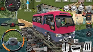 New Minibus Simulator Vietnam - Hyundai County Bus - Broken Bridge Crossing - Bus Android Gameplay screenshot 4