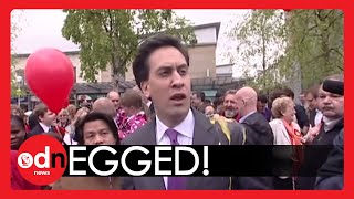 Politicians being hit by eggs