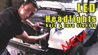 Jeep Wrangler New LED Headlights with halo and turn signals by Urban Master Experiment 274 views 1 year ago 5 minutes, 14 seconds