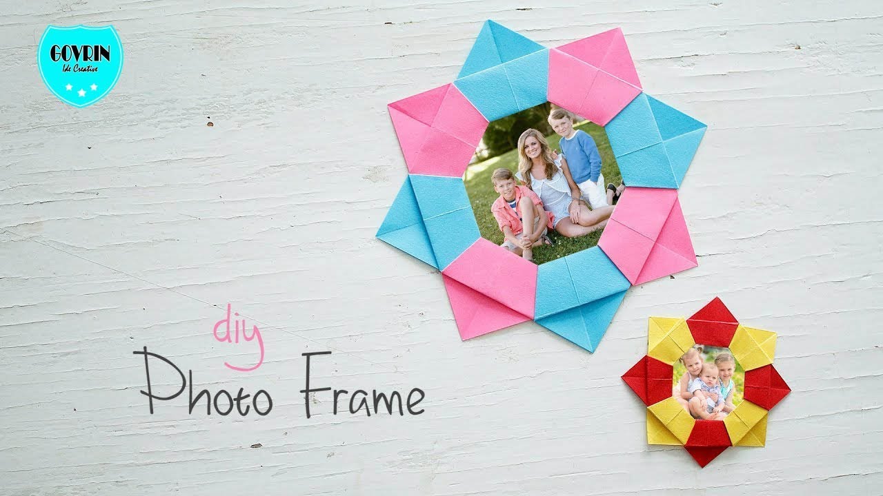 Cara membuat bingkai foto  keren dari kertas  origami  ide 