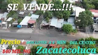 VENDO DOS  BONITOS LOTES A 4 MIN DEL CENTRO  DE ZACATECOLUCA....!!!