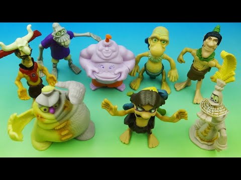 2005 NICKELODEON TAK set of 8 McDONALD'S HAPPY MEAL ACTION FIGURES VIDEO REVIEW