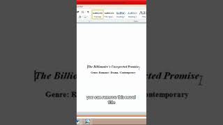 How to use page break in Ms Word to format your novel like a Pro