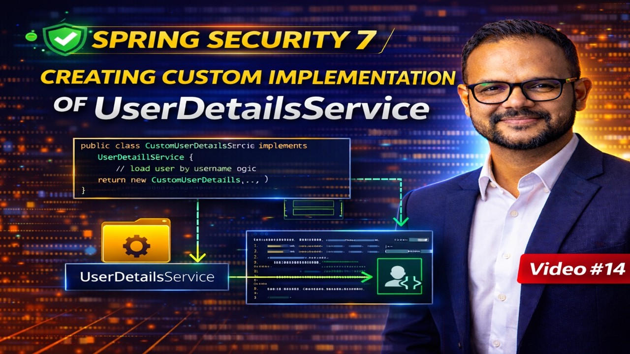 Custom UserDetailsService Implementation in Spring Security | Part 1 ...