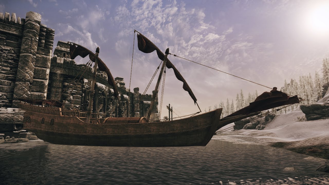 Skyrim Special Edition (Ocean Saber a Redguard Ship player home) YouTube