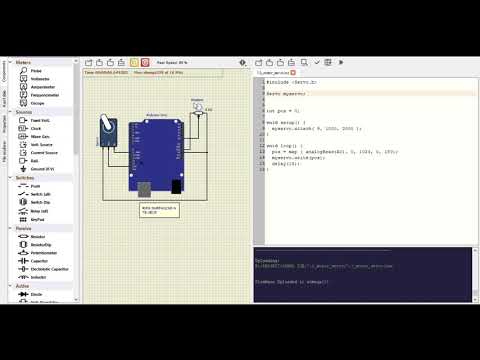 7.3 Output SimulIDE - Motor Servo| Rifa Nurfauzan TE-2B