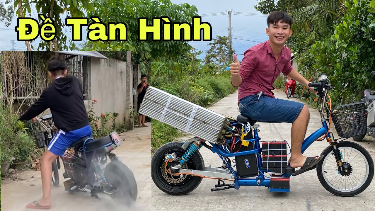 Review ''Xe Đạp Điện Độ'' Độ Bo Lớn Bánh Lớn Em Racing Boy Đề Ba Toàn Xoáy Muốn Tàn Hình
