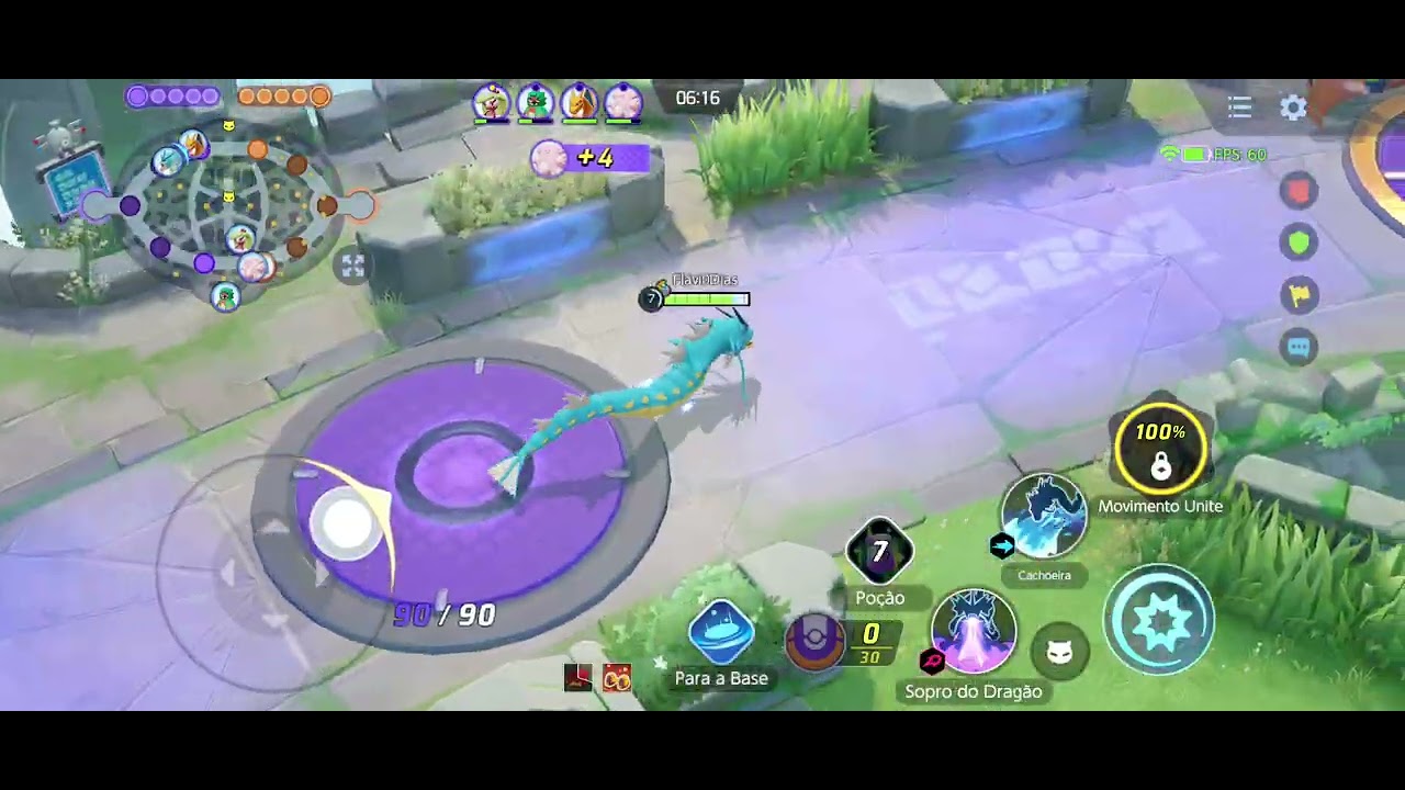 Jogando de Mega Gyarados Pokémon Unite 