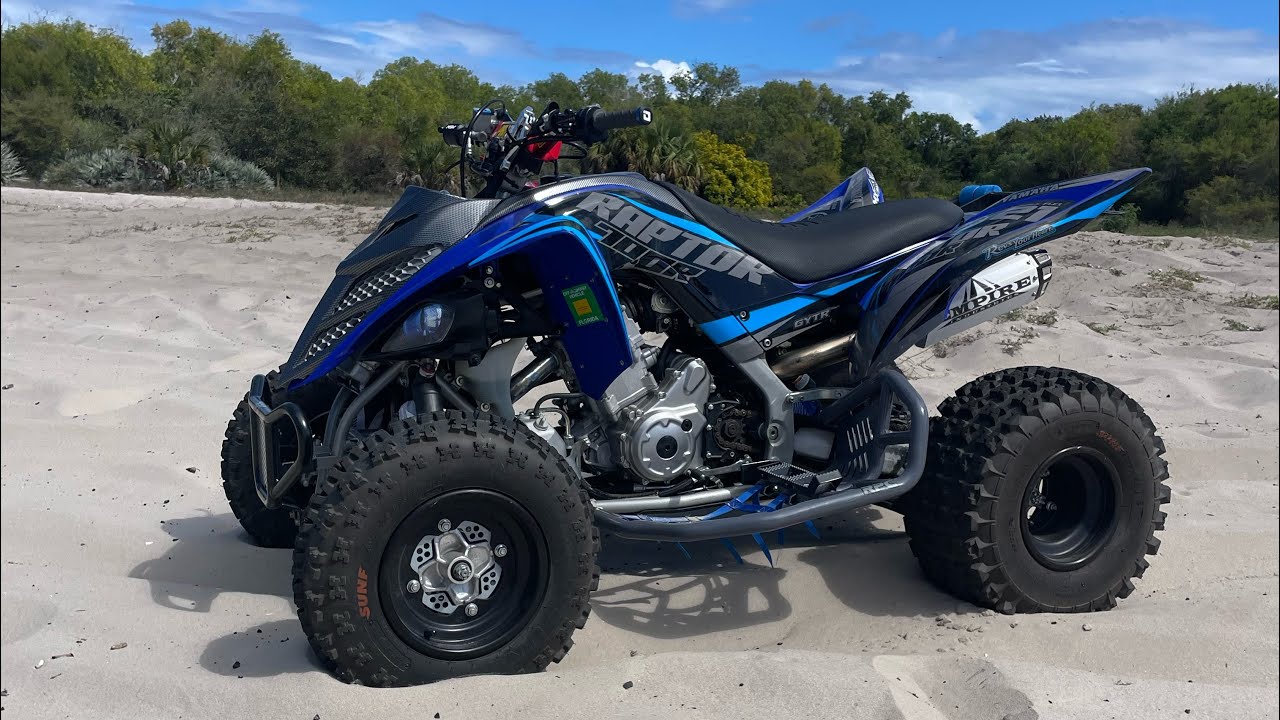 Riding my Raptor 700 for the first time on a trail