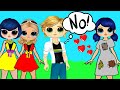 Ladybug &amp; Cat Noir Marinette &amp; Adrien DIY Paper Dolls &amp; Crafts Love Story Couple in Love New Episode