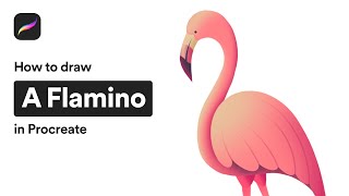 How to Draw a Flamingo in Procreate (#Shorts) screenshot 1