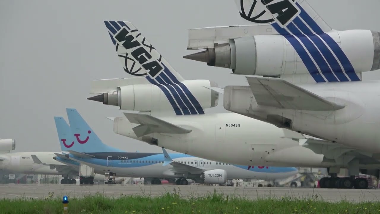 Western Global  MD11,  N542KD , departure sequence , Ostend Airport