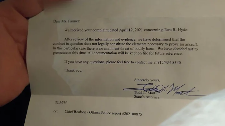 The letter of disappointment!  Lunatic dispatcher ...