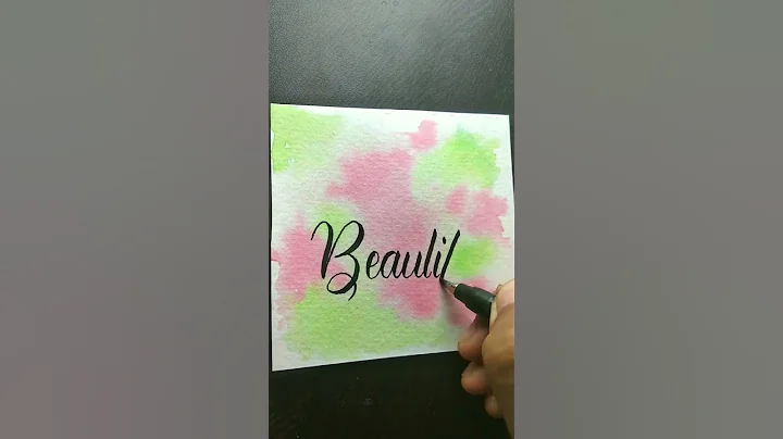 Quote Calligraphy with watercolor background🌸#shorts #calligraphy #art