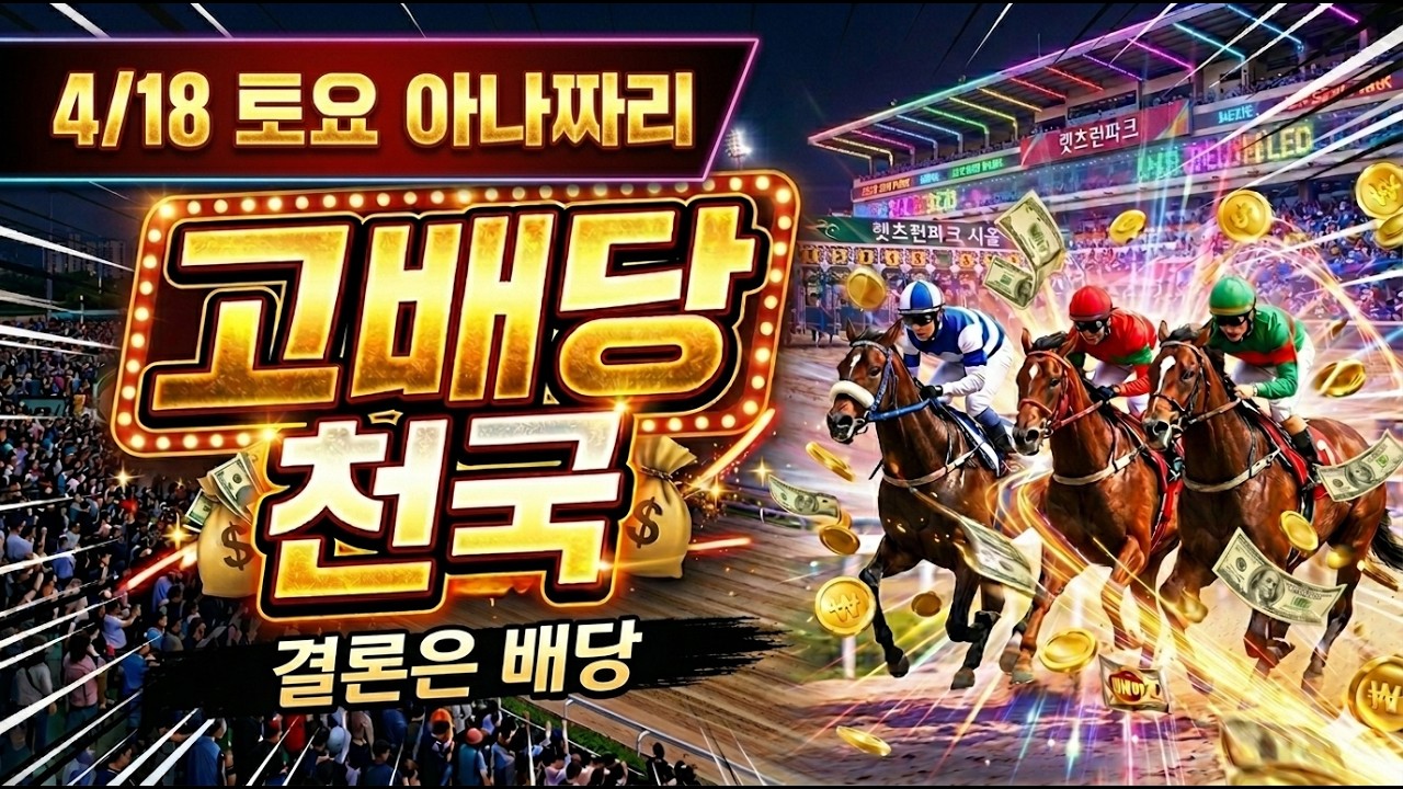 4/18 토요경마 아나짜리 혼전=배당W