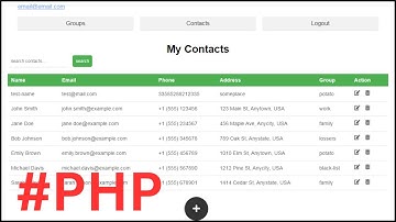 PHP Address Book Project Source Code [link in the description]