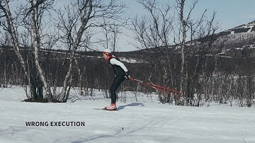 Tutorial: double poling skiing in uphill terrain.