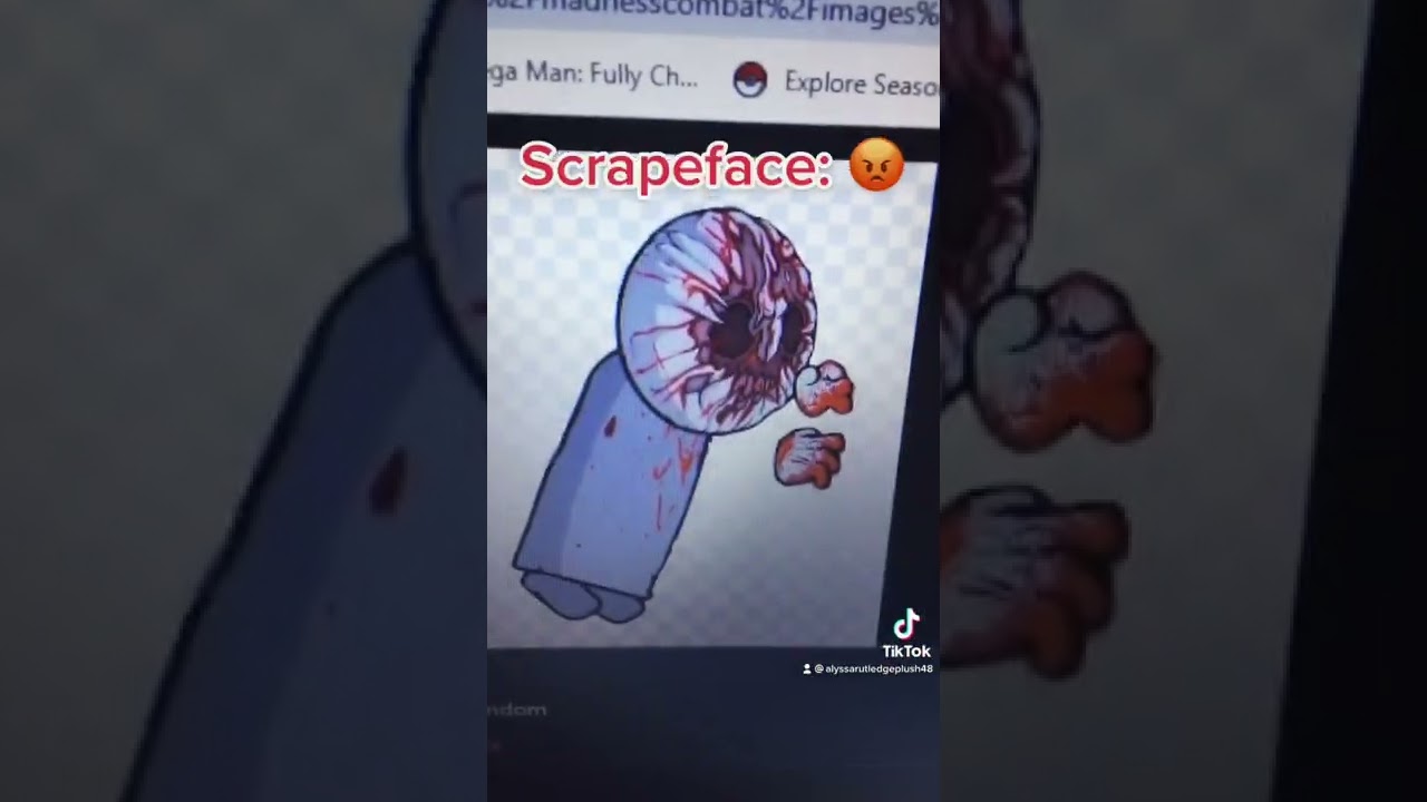 Madness combat: when skittles got hurt in front of scrape face