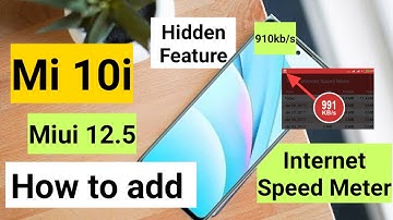 Mi 10i miui 12.5 internet speed meter step by step tutorial