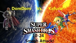 Smash Attack Domdomgonomnom Ganondorf Vs. Kafurie Greninja, Toon Link 10-24