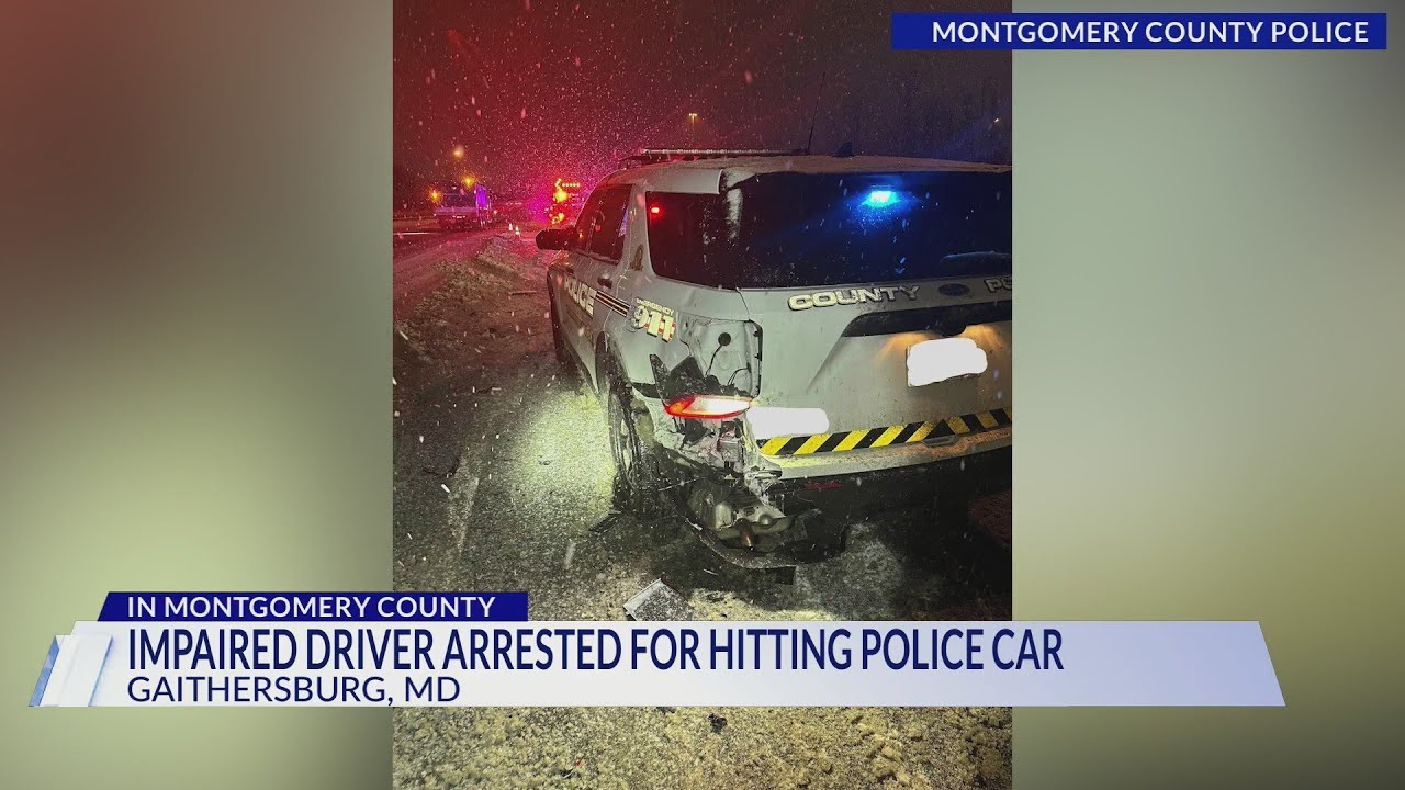 DUI driver arrested after hitting police cruiser, Montgomery County ...