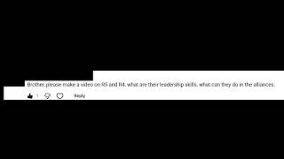 Last z Responsibilities of R4 and R5. What alliance skills are released Player requested video
