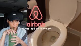 My first Airbnb Guest Trashed my home Shocking before and after + deep clean| Beginner Airbnb Host