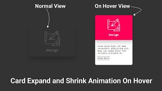 Card Expand & Shrink On Hover Animation With Html & Css