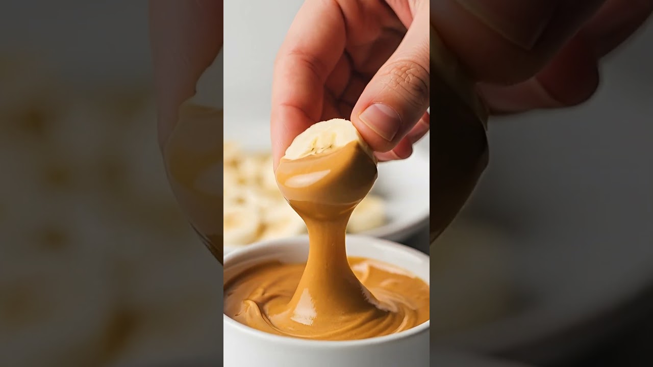 Замороженные банановые монетки с арахисовым маслом