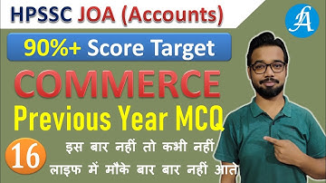 #HPSSC JOA Accounts - Commerce MCQ | Class 16 | @Lakshya Academy  By Vikash Anand Barnwal