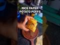 Leftover boiled Potato Snack | Crispy Rice Paper Puffs 🔥🥔 #potatohack #food #trending