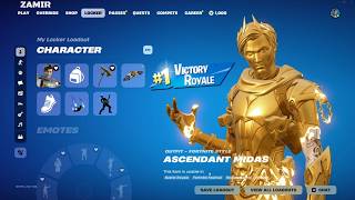 Fortnite Override Chapter 7 Season 4 ASCENDANT MIDAS SKIN - Victory Royale