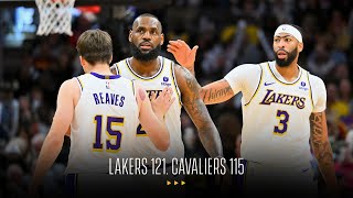 Lakers get 34 assists in 121-115 road win vs Cavs