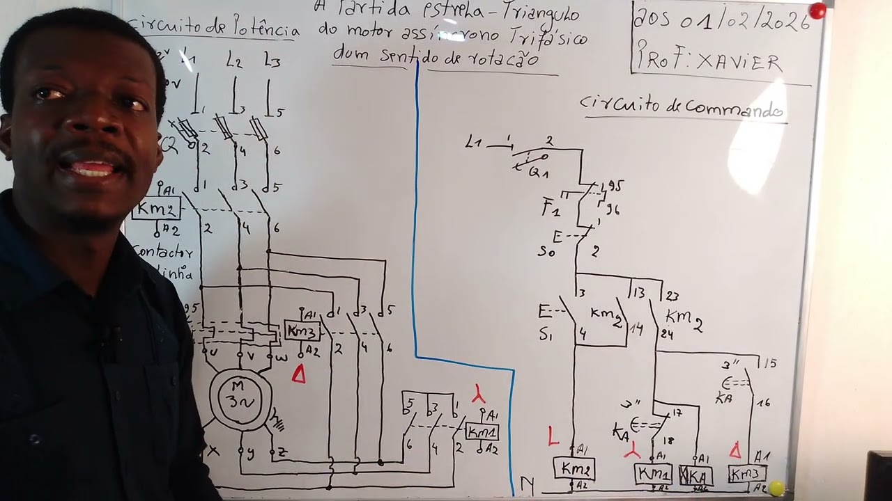A partida Estrela-triangulo de motor assíncrono trifásico de um único sentido de rotação. 