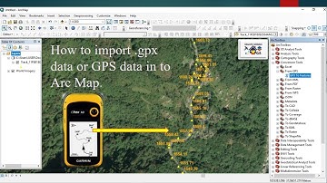 How to import .gpx data data in ArcGis/GPS data add on arc Map.