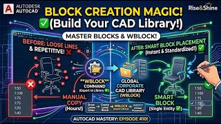 AutoCAD Mastery #10 Master Block Creation & WBLOCK Library Setup #bim #revit #rahidrisenshine